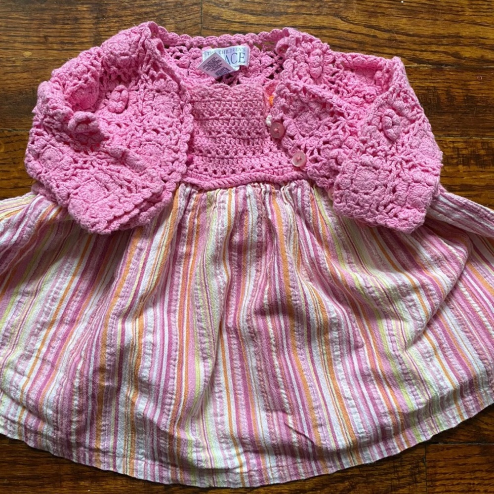 Infant girl top knitted dress